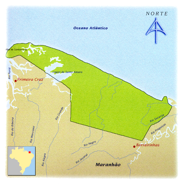 maranhao parna lencois maranhenses mapa mini